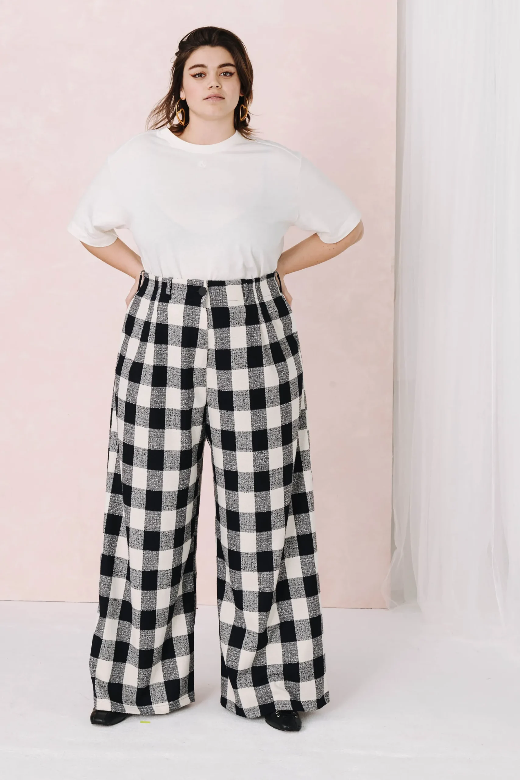 PANTALON HARYA VICHY NOIR & BLANC