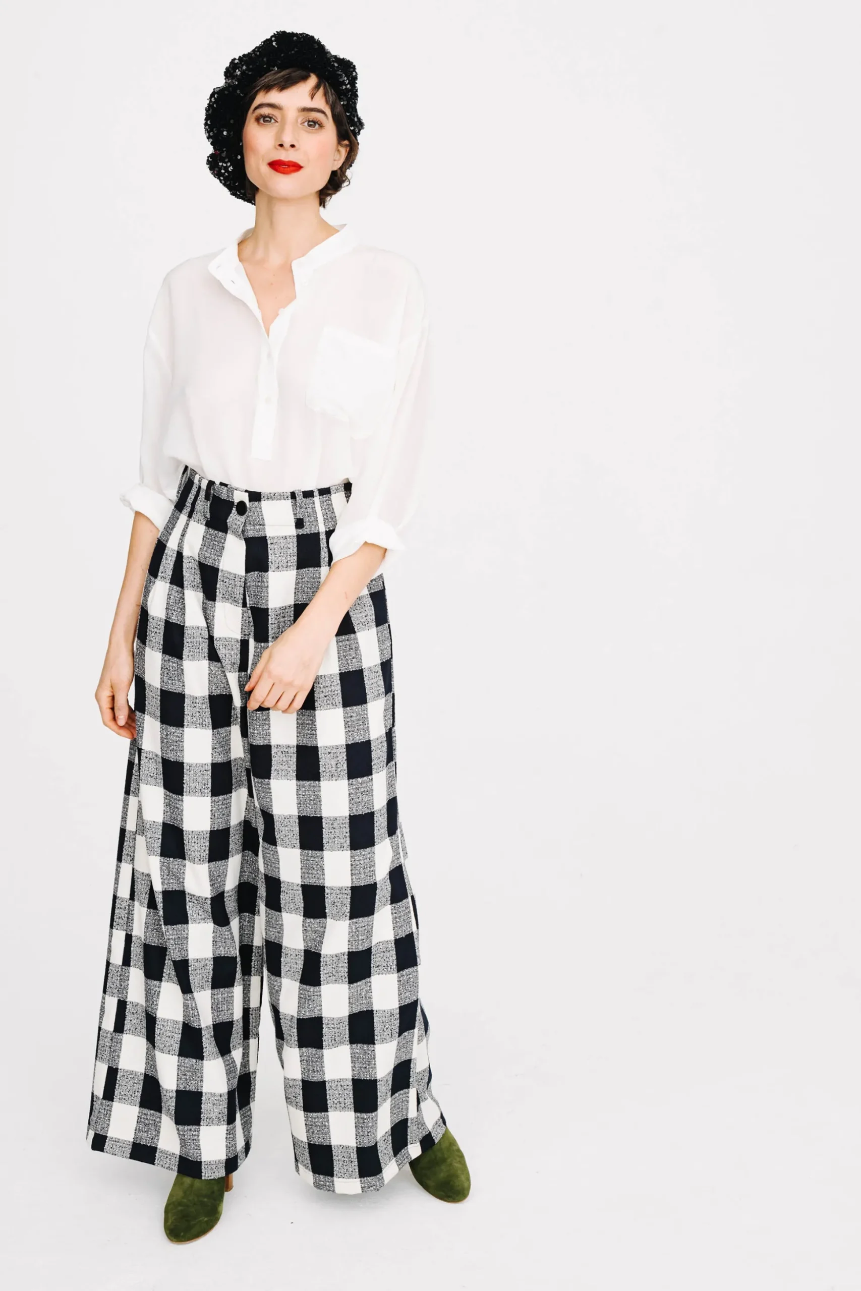 PANTALON HARYA VICHY NOIR & BLANC