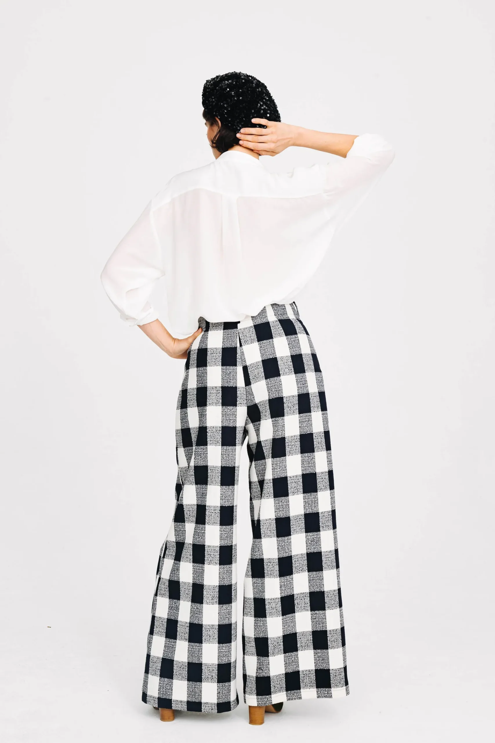 PANTALON HARYA VICHY NOIR & BLANC
